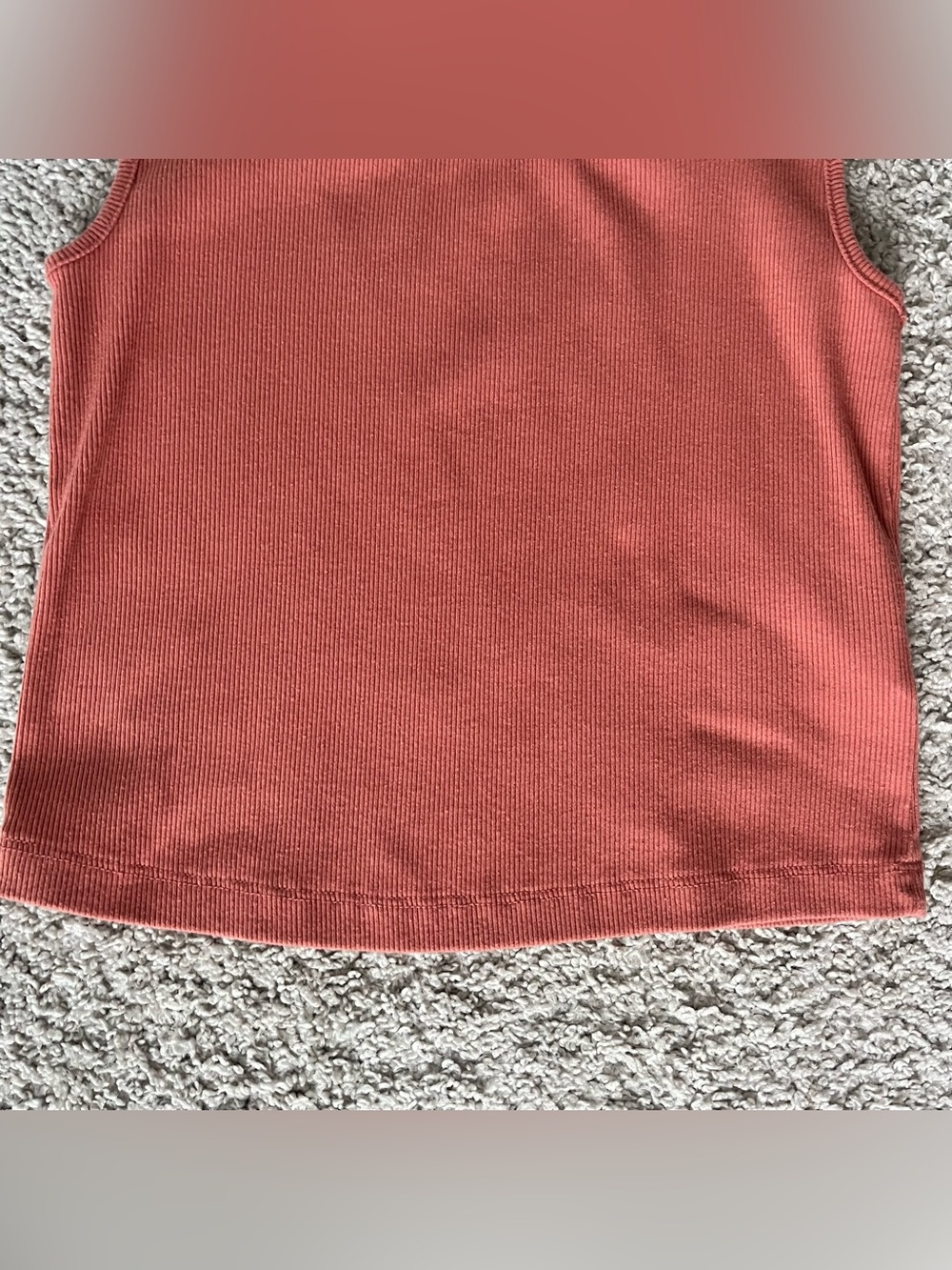 Old Navy Ribbed Square-Neck Crop Tank Top - Coral - Picture 3 of 10